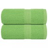 VidaXL Prosoape pentru oaspeți 2 buc Verde măr 360 g/m&sup2; 100% bumbac 137019