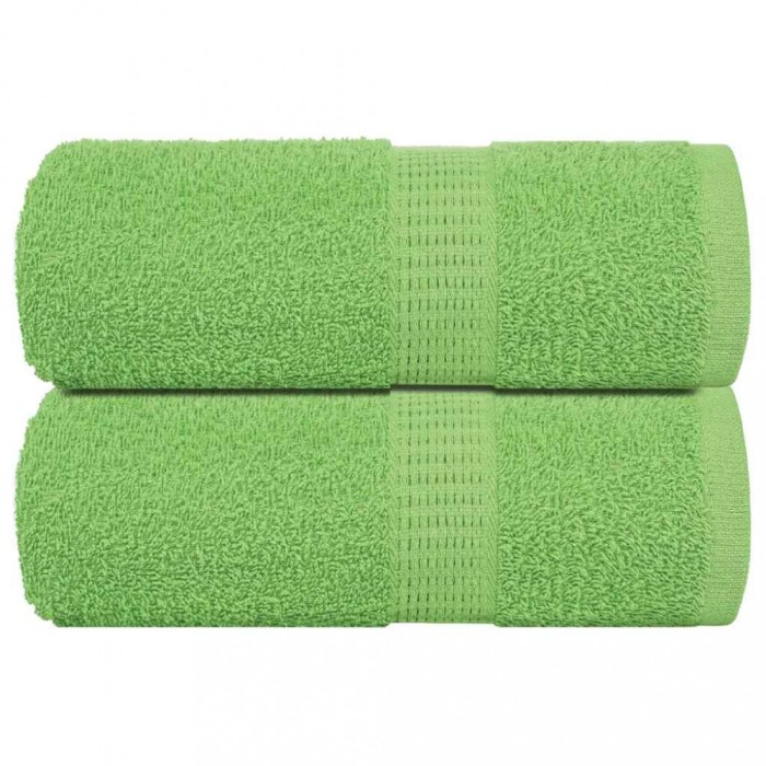 vidaXL Prosoape pentru oaspeți 2 buc Verde măr 360 g/m&sup2; 100% bumbac 137019