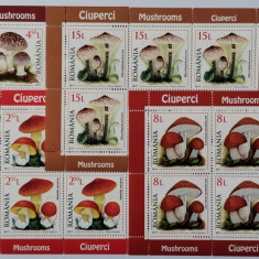 ROMANIA 2017 - Ciuperci - Minicoli de 5 timbre si vigneta MNH - LP 2163 c
