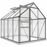 Outsunny Sera Walk-In Aluminiu &amp; Policarbonat &ndash; Ventilatie si Jgheab | Aosom Romania