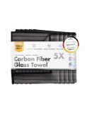 Set 5 Lavete microfibră cu carbon pentru sticlă Chemicalworkz Carbon Fiber Glass Towel 360GSM, 40&times;40cm
