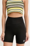 Adidas Originals pantaloni scurți Essential culoarea negru, uni, high waist, JY0079