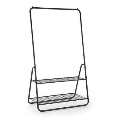Stender pentru umerase cu suport dublu de pantofi HM WU29, metalic, negru foto