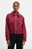 Answear.LAB geaca culoarea bordo, de tranzitie