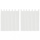 Cumpara ieftin Perdele Voile cu buzunare pentru bare 2 buc Alb