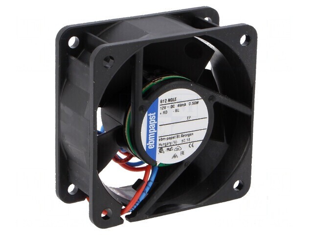 Ventilator axial 12VDC 60x60x25mm 21m3/h 16dBA