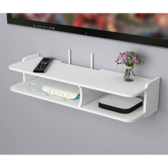 Suport pentru router si alte accesorii, cu 2 compartimente, 20A 50 cm, alb