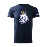 Echipa națională de hochei tricou de dama Czech Republic logo lion navy - L