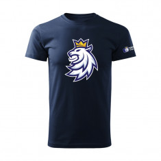 Echipa națională de hochei tricou de dama Czech Republic logo lion navy - S