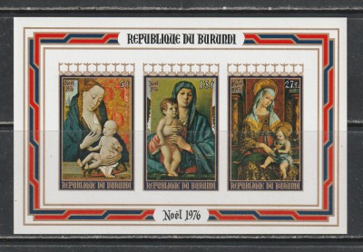 Burundi 1976 - Craciun NEDANTELATA S/S 1v MNH foto