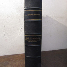 Traité élémentaire de droit criminel et de législation pénal comparée- De Vabres
