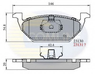 Set placute frana,frana disc VW POLO (9N) (2001 - 2012) COMLINE CBP0737 foto