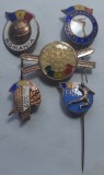 ROMANIA - LOT 5 INSIGNE FEDERATII SPORTIVE : FOTBAL + HANDBAL + SKI + NATATIE + SCRIMA, IM 1.264