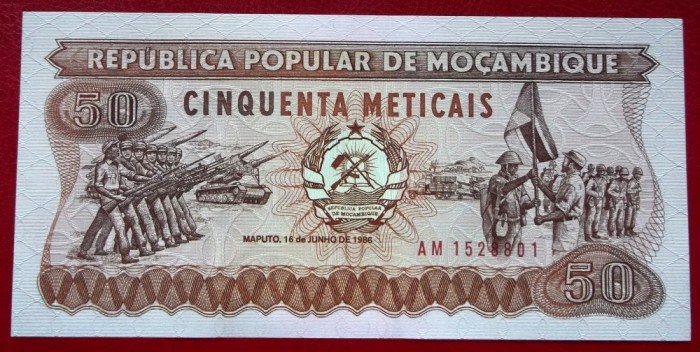 Mozambic 50 meticais 1986 UNC necirculata **