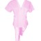 Costum Medical Pe Stil, Roz deschis cu fermoar si cu garnitura Alba, Model Adelina - 2XL, 4XL