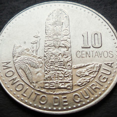 Moneda exotica 10 CENTAVOS - GUATEMALA, anul 2014 * cod 833 = A.UNC