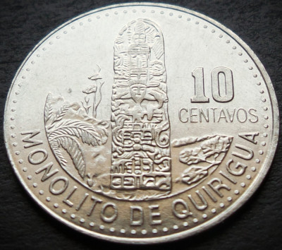 Moneda exotica 10 CENTAVOS - GUATEMALA, anul 2014 * cod 833 = A.UNC foto