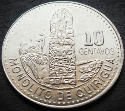 Moneda exotica 10 CENTAVOS - GUATEMALA, anul 2014 * cod 833 = A.UNC foto