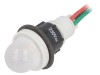 Lampă de Control LED Convex Roșie/Verde 230V 13mm Plastic