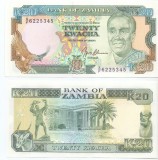 !!! ZAMBIA - 20 KWACHA (1989 - 1991) - P 32 b - UNC