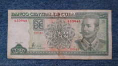 5 Pesos 2001 Cuba foto