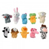 Set marionete din plus pentru degete, Animale, 10 bucati