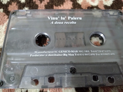 CASETA AUDIO VINU LUI PALERU-A DOUA RECOLTA RARA!!!!ORIGINALA FARA CARCASA foto