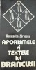 Constantin Zărnescu, Aforismele şi textele lui Br&acirc;ncuşi