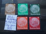 1934-Partial set-Hindenburg-MH, Nestampilat