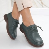 Pantofi dama casual Verzi din Piele Naturala Esana, 37