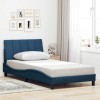 VidaXL Cadru de pat fără saltea Hanko țesătură albastră 100x200 cm 3310376