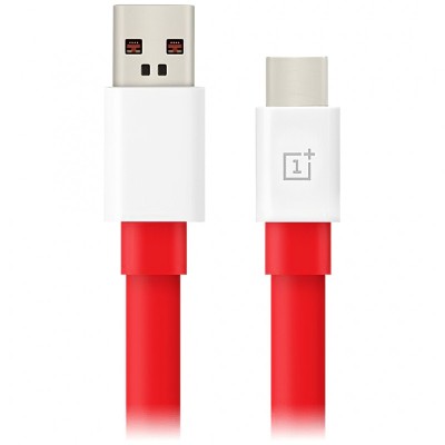 Cablu Date si Incarcare USB la USB Type-C OnePlus Nord / Nord N10 5G / Nord N100, Warp Charge 30, 1 m, Rosu 5461100011 foto