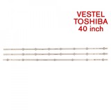 Barete led Vestel, Toshiba 40&quot; 17DLB40VXR1-LB40017 V0 03 38 S A/B, 2x8led+1x7led