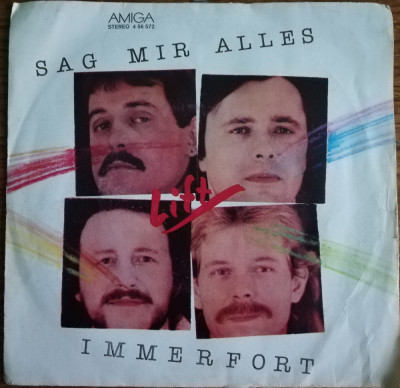 Disc Vinil 7 # Lift (2) &amp;lrm;&amp;ndash; Sag Mir Alles / Immerfort Label: AMIGA &amp;lrm;&amp;ndash; 4 56 572 foto