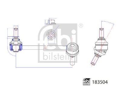 FEBI BILSTEIN 183504 Brat/bieleta suspensie, stabilizator foto
