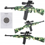 ASG Pușcă/Pistol cu bile 6 mm, ABS, 61 cm, camo, 160 FPS, lunetă cu laser, țintă
