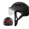 Casca Trotineta/Bicicleta Motorevolution, LED, Viziera, Negru Mat, Ajustabila