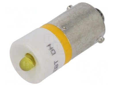 Lampă LED galbenă 230V BA9S foto