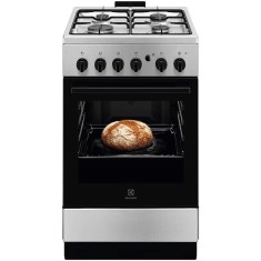 Aragaz Electrolux LKG504012X, Gaz, 4 arzatoare, Aprindere integrata plita si cuptor, Siguranta plita si cuptor, Autocuratare catalitica, Grill electri