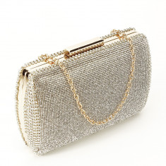 Geanta clutch argintie Agness foto