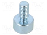 Magnet fix neodim 13N &Oslash;8mm H4,5mm oţel, tijă 8mm ELESA GANTER