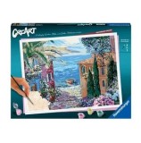 Cumpara ieftin Set pictura pe numere pentru adulti Ravensburger CreArt - Peisaj mediteranean