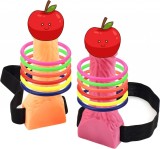 Set 2 jocuri de aruncat inele pentru petrecerea burlacitelor Pipihome, silicagel/textil, multicolor