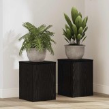 Cumpara ieftin Suport pentru plante 2 pcs Stejar negru 25 x 25 x 35 cm
