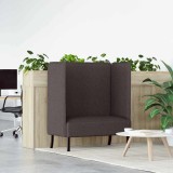 vidaXL Canapea cu spătar &icirc;nalt Maro &icirc;nchis 109 x 56 x 121 cm țesătură