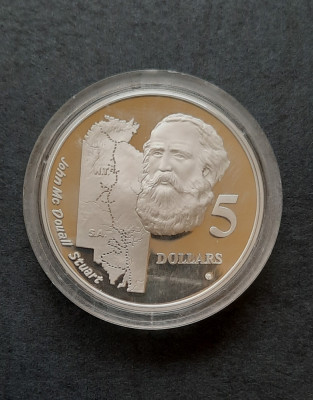 5 Dollars 1994 &amp;quot;John McDouall Stuart&amp;quot;, Australia - Proof - A 3404 foto