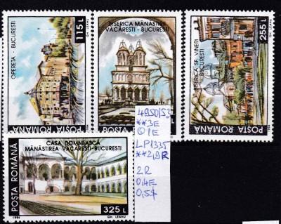 1994 Monumente istorice distruse LP1335 MNH Pret 2,9+1 Lei foto