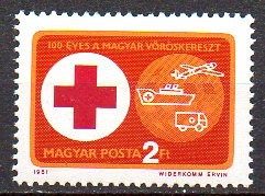 UNGARIA 1981, Aniversari - 100 de ani Crucea Rosie, MNH, serie neuzata foto