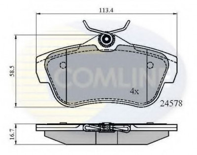 Set placute frana,frana disc PEUGEOT EXPERT Tepee (VF3V) (2007 - 2016) COMLINE CBP01622 foto