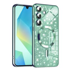 Husa premium Samsung Galaxy A16 4G Techsuit Luxury Glitter MagSafe, verde deschis foto